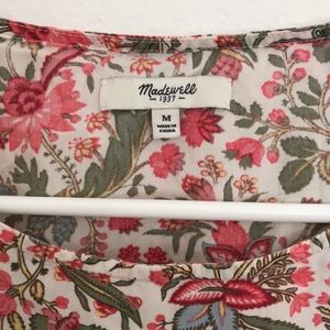 Madewell Floral Boxy Blouse With Open Back